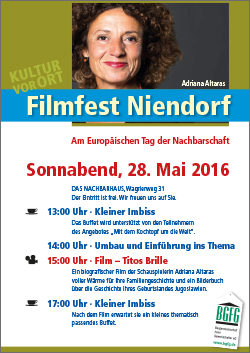 Am Europäischen Tag der Nachbarschaft, 28. Mai, laden wir ein zum Filmfest in Niendorf