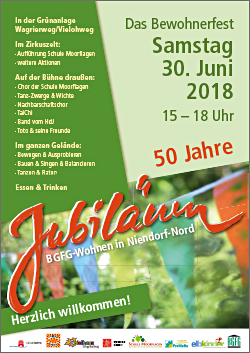 2018 / Jubiläum: 50 Jahre Wohnen bei der BGFG in Niendorf-Nord / Familienfest / Bewohnerfest