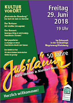 2018 / Jubiläum: 50 Jahre Wohnen bei der BGFG in Niendorf-Nord / Kultur vor Ort / Lesung und Musik